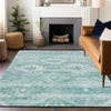 Piper Looms Mayfield Southwest AMF837 Aqua Machine Washable Area Rug Lifestyle Image Feature