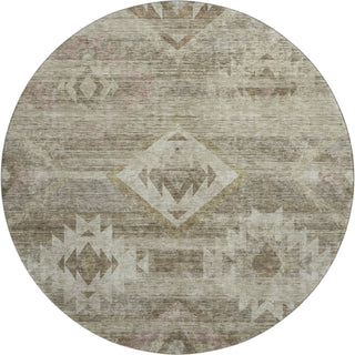 Piper Looms Mayfield Southwest AMF837 Brown Machine Washable Area Rug Round Main Image