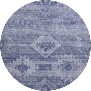 Piper Looms Mayfield Southwest AMF837 Navy Machine Washable Area Rug Round Main Image