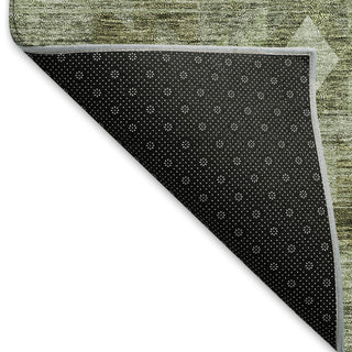 Piper Looms Mayfield Southwest AMF837 Olive Machine Washable Area Rug Backing Image