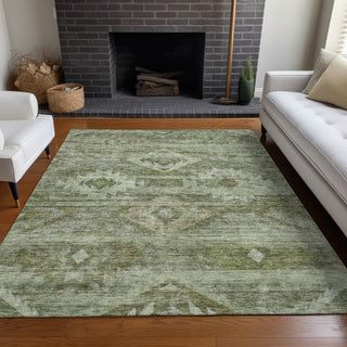 Piper Looms Mayfield Southwest AMF837 Olive Machine Washable Area Rug Lifestyle Image Feature