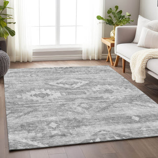 Piper Looms Mayfield Southwest AMF837 Silver Machine Washable Area Rug Lifestyle Image Feature