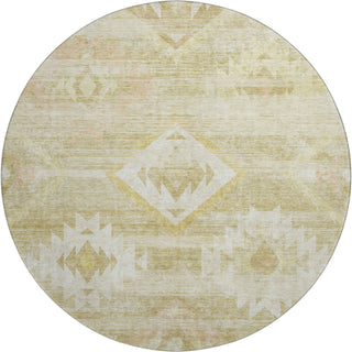 Piper Looms Mayfield Southwest AMF837 Wheat Machine Washable Area Rug Round Main Image