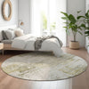 Piper Looms Mayfield Modern AMF838 Pearl Machine Washable Area Rug Round Lifestyle Image Feature
