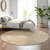 Piper Looms Mayfield Modern AMF839 Coral Machine Washable Area Rug Round Lifestyle Image Feature
