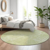 Piper Looms Mayfield Modern AMF839 Sage Machine Washable Area Rug Round Lifestyle Image Feature