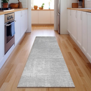 Piper Looms Mayfield Modern AMF839 Silver Machine Washable Area Rug Runner Lifestyle Image Feature