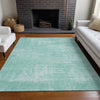 Piper Looms Mayfield Modern AMF839 Turquoise Machine Washable Area Rug Lifestyle Image Feature