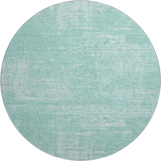 Piper Looms Mayfield Modern AMF839 Turquoise Machine Washable Area Rug Round Main Image