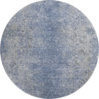 Piper Looms Mayfield Vintage AMF840 Blue Machine Washable Area Rug Round Main Image