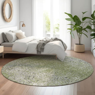 Piper Looms Mayfield Vintage AMF840 Fern Machine Washable Area Rug Round Lifestyle Image Feature