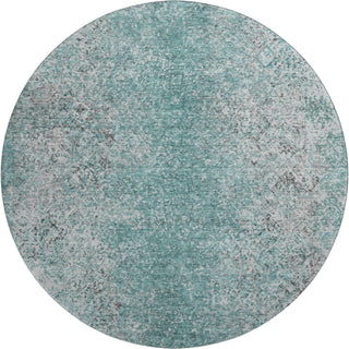 Piper Looms Mayfield Vintage AMF840 Teal Machine Washable Area Rug Round Main Image