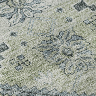 Piper Looms Mayfield Floral AMF841 Aloe Machine Washable Area Rug Swatch Image