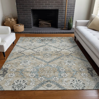 Piper Looms Mayfield Floral AMF841 Beige Machine Washable Area Rug Lifestyle Image Feature
