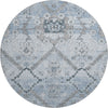 Piper Looms Mayfield Floral AMF841 Blue Machine Washable Area Rug Round Main Image