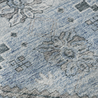 Piper Looms Mayfield Floral AMF841 Blue Machine Washable Area Rug Swatch Image