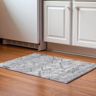 Piper Looms Mayfield Floral AMF841 Gray Machine Washable Area Rug Scatter Lifestyle Image Feature