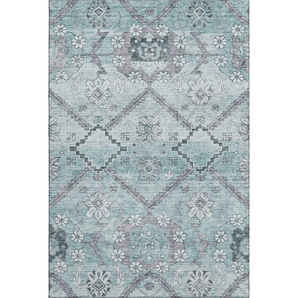 Piper Looms Mayfield Floral AMF841 Teal Machine Washable Area Rug main image