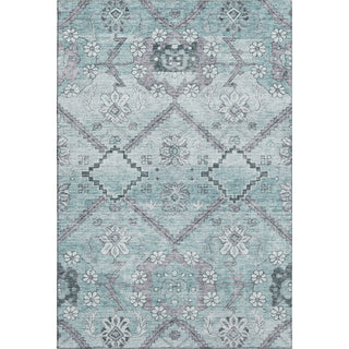 Piper Looms Mayfield Floral AMF841 Teal Machine Washable Area Rug main image