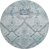 Piper Looms Mayfield Floral AMF841 Teal Machine Washable Area Rug Round Main Image