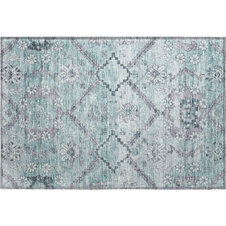 Piper Looms Mayfield Floral AMF841 Teal Machine Washable Area Rug Scatter Main Image