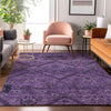 Piper Looms Mayfield Floral AMF842 Eggplant Machine Washable Area Rug Lifestyle Image Feature