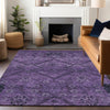 Piper Looms Mayfield Floral AMF842 Eggplant Machine Washable Area Rug Lifestyle Image Feature
