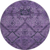 Piper Looms Mayfield Floral AMF842 Eggplant Machine Washable Area Rug Round Main Image