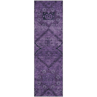 Piper Looms Mayfield Floral AMF842 Eggplant Machine Washable Area Rug Runner Main Image