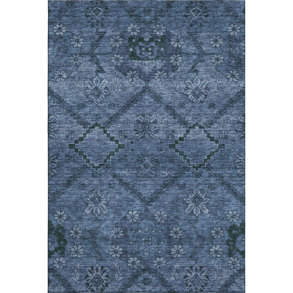 Piper Looms Mayfield Floral AMF842 Navy Machine Washable Area Rug main image