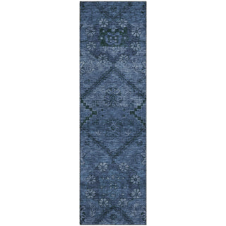 Piper Looms Mayfield Floral AMF842 Navy Machine Washable Area Rug Runner Main Image