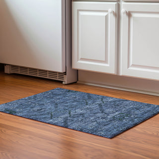 Piper Looms Mayfield Floral AMF842 Navy Machine Washable Area Rug Scatter Lifestyle Image Feature