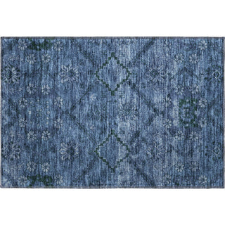 Piper Looms Mayfield Floral AMF842 Navy Machine Washable Area Rug Scatter Main Image
