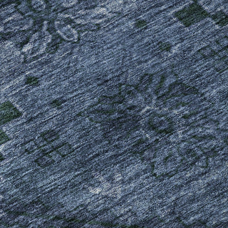 Piper Looms Mayfield Floral AMF842 Navy Machine Washable Area Rug Swatch Image