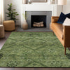 Piper Looms Mayfield Floral AMF842 Olive Machine Washable Area Rug Lifestyle Image Feature
