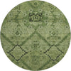Piper Looms Mayfield Floral AMF842 Olive Machine Washable Area Rug Round Main Image