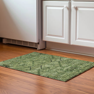Piper Looms Mayfield Floral AMF842 Olive Machine Washable Area Rug Scatter Lifestyle Image Feature