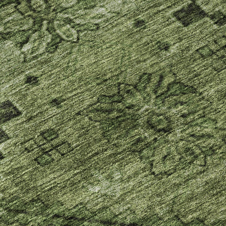 Piper Looms Mayfield Floral AMF842 Olive Machine Washable Area Rug Swatch Image
