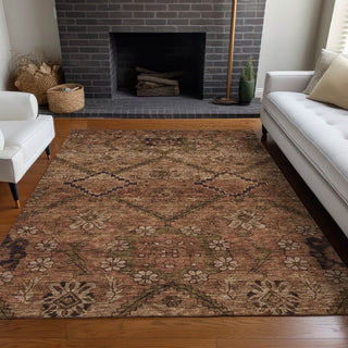 Piper Looms Mayfield Floral AMF842 Paprika Machine Washable Area Rug Lifestyle Image Feature