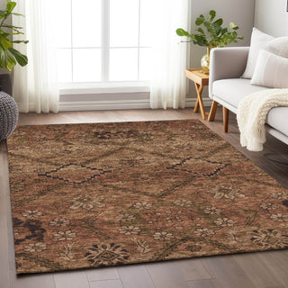 Piper Looms Mayfield Floral AMF842 Paprika Machine Washable Area Rug Lifestyle Image Feature