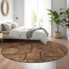 Piper Looms Mayfield Floral AMF842 Paprika Machine Washable Area Rug Round Lifestyle Image Feature