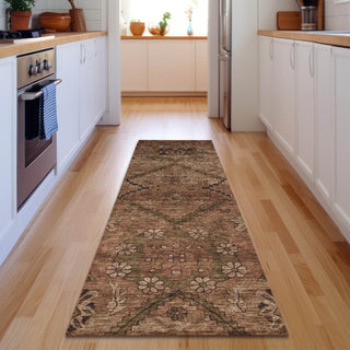 Piper Looms Mayfield Floral AMF842 Paprika Machine Washable Area Rug Runner Lifestyle Image Feature