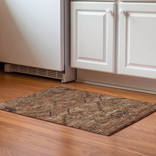 Piper Looms Mayfield Floral AMF842 Paprika Machine Washable Area Rug Scatter Lifestyle Image Feature