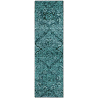 Piper Looms Mayfield Floral AMF842 Teal Machine Washable Area Rug Runner Main Image