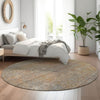 Piper Looms Mayfield Modern AMF843 Gray Machine Washable Area Rug Round Lifestyle Image Feature
