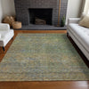 Piper Looms Mayfield Modern AMF843 Green Machine Washable Area Rug Lifestyle Image Feature