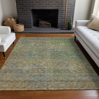 Piper Looms Mayfield Modern AMF843 Green Machine Washable Area Rug Lifestyle Image Feature