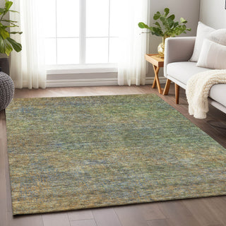 Piper Looms Mayfield Modern AMF843 Green Machine Washable Area Rug Lifestyle Image Feature