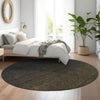 Piper Looms Mayfield Modern AMF844 Chocolate Machine Washable Area Rug Round Lifestyle Image Feature