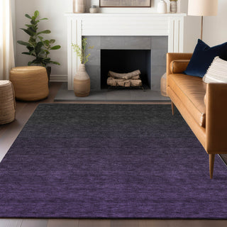 Piper Looms Mayfield Modern AMF844 Eggplant Machine Washable Area Rug Lifestyle Image Feature